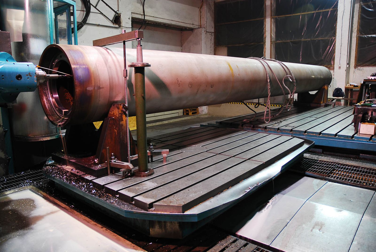 Welded and machined heavy component on a CNC machine