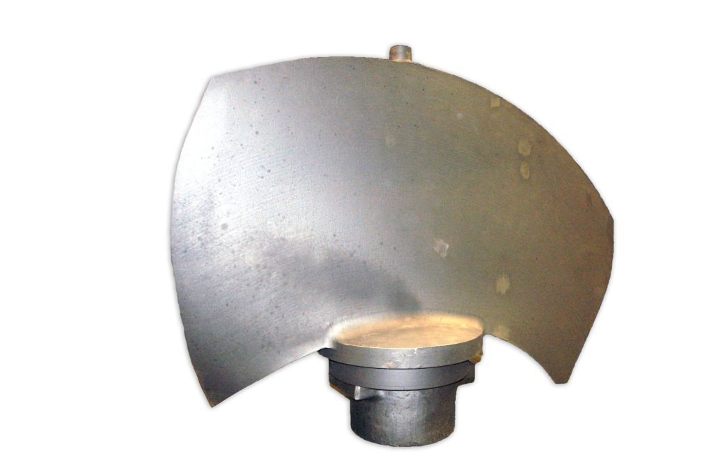 Cast hydro turbine runner blade, as-cast surface