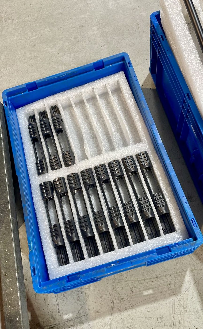 Fertige Präzisionswellen in Schutzverpackung
